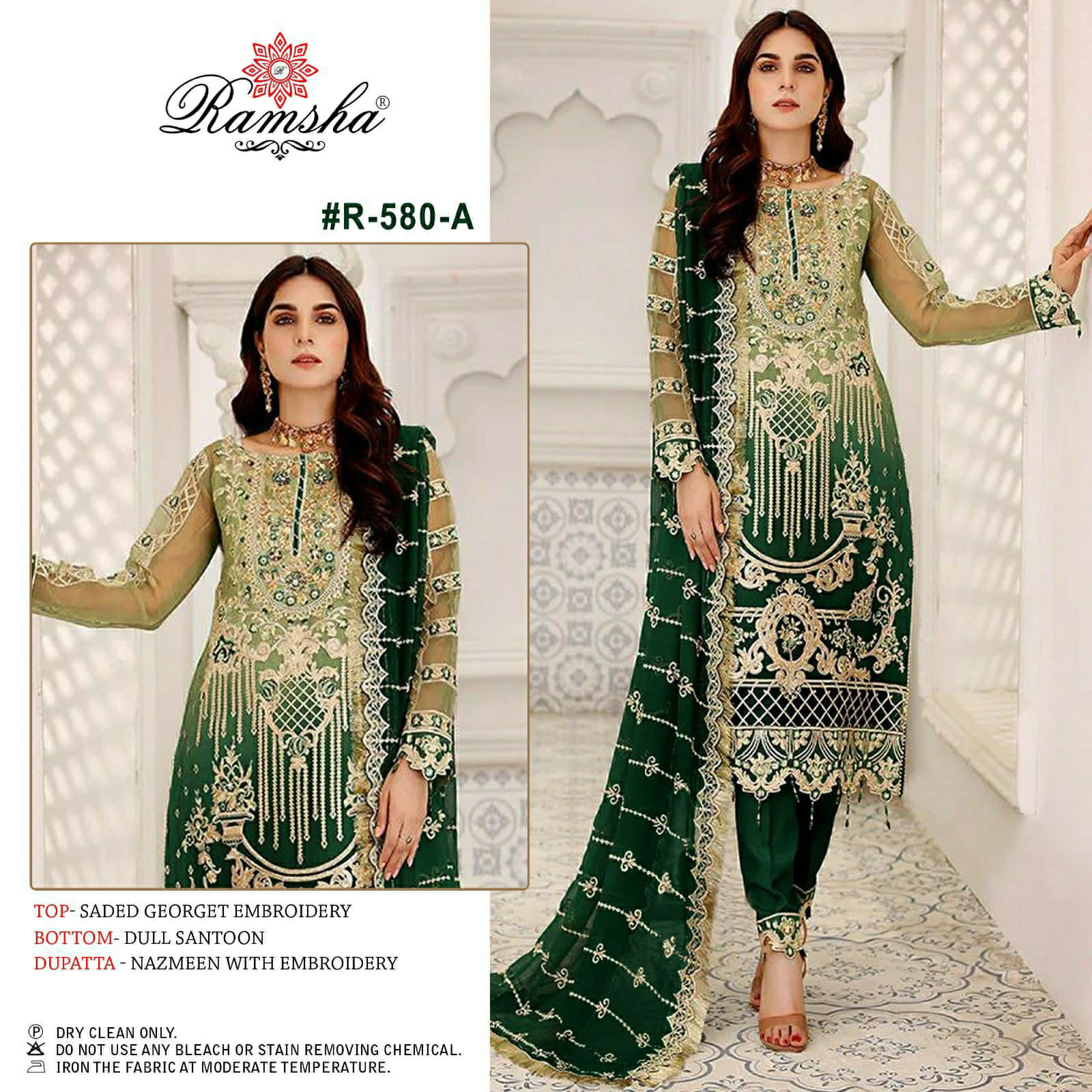 R 580 nx By Ramsha Pakistani Salwar Suits Catalog 